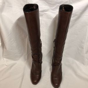 Miu Miu Brown Leather Knee Boots Size 38.5